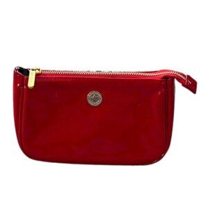 BareMinerals Shiny Red Patent Leather Zippered Cosmetic Make-Up Bag